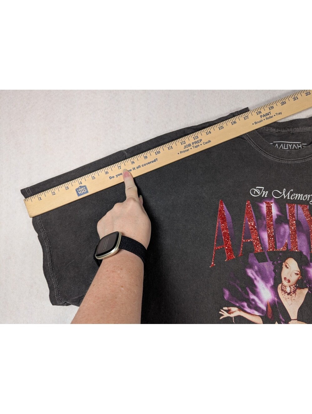 Aaliyah - In Memory Of Tour - Black Cotton - Men's or Women's T-Shirt - Size: 1x - Picture 5 of 9